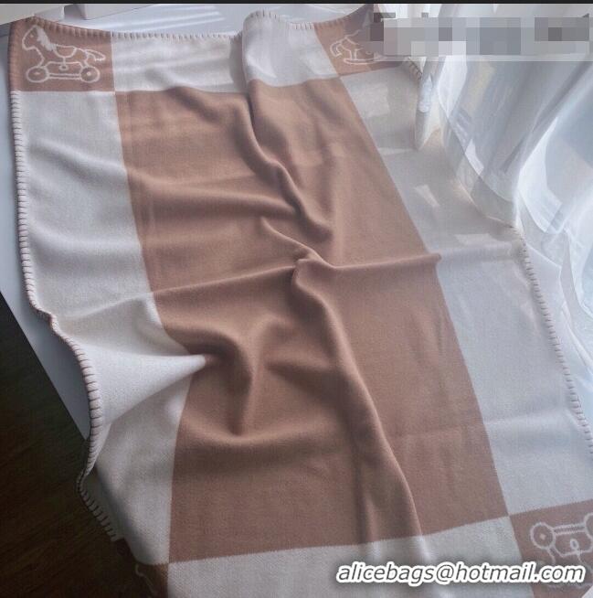 Buy Discount Hermes Wool & Cashmere Baby Blanket HB93015 Coffee 2021