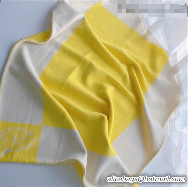 Unique Style Hermes Wool & Cashmere Baby Blanket HB93016 Yellow 2021