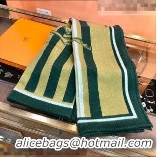 Buy Discount Hermes Wool Cashmere Blanket 165x135cm Green 2021 21100732