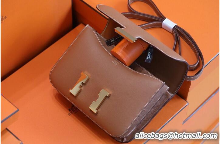 Buy Discount Hermes Original Espom Leather Constance Bag H9978 Wheat