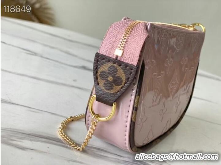 Grade Louis Vuitton Monogram Vernis MINI POCHETTE ACCESSOIRES M58009 pink