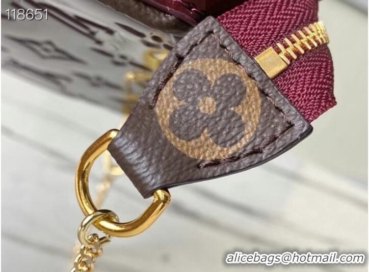 Low Cost Louis Vuitton Monogram Vernis MINI POCHETTE ACCESSOIRES M58009 violet