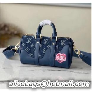 Famous Brand Louis Vuitton CITY KEEPALL M90689 blue