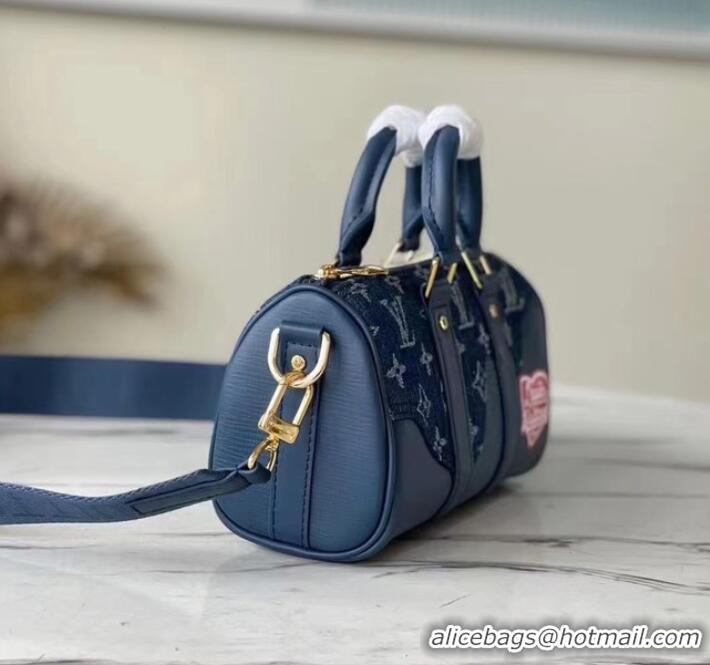 Famous Brand Louis Vuitton CITY KEEPALL M90689 blue