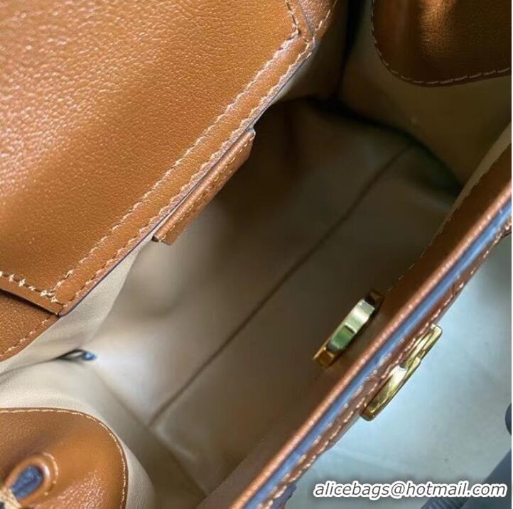 Unique Grade Gucci Diana mini tote bag crocodile 655661 brown