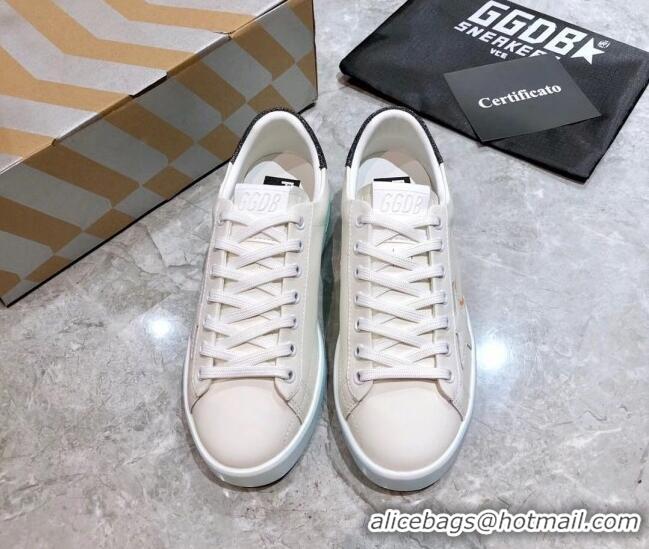 Classic Hot Golden Goose Graffiti White Calfskin Sneaker Blue 051142