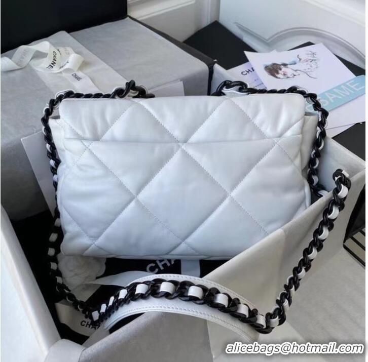 Affordable Price CHANEL Lambskin 19 Flap Bag AS1160 AS1161 black&white