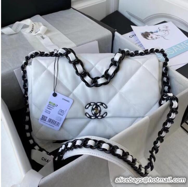 Affordable Price CHANEL Lambskin 19 Flap Bag AS1160 AS1161 black&white