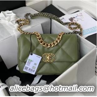 Traditional Discount CHANEL Lambskin 19 Flap Bag AS1160 AS1161 green