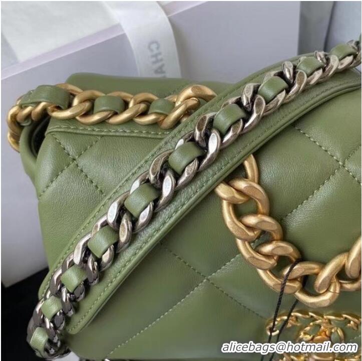 Traditional Discount CHANEL Lambskin 19 Flap Bag AS1160 AS1161 green