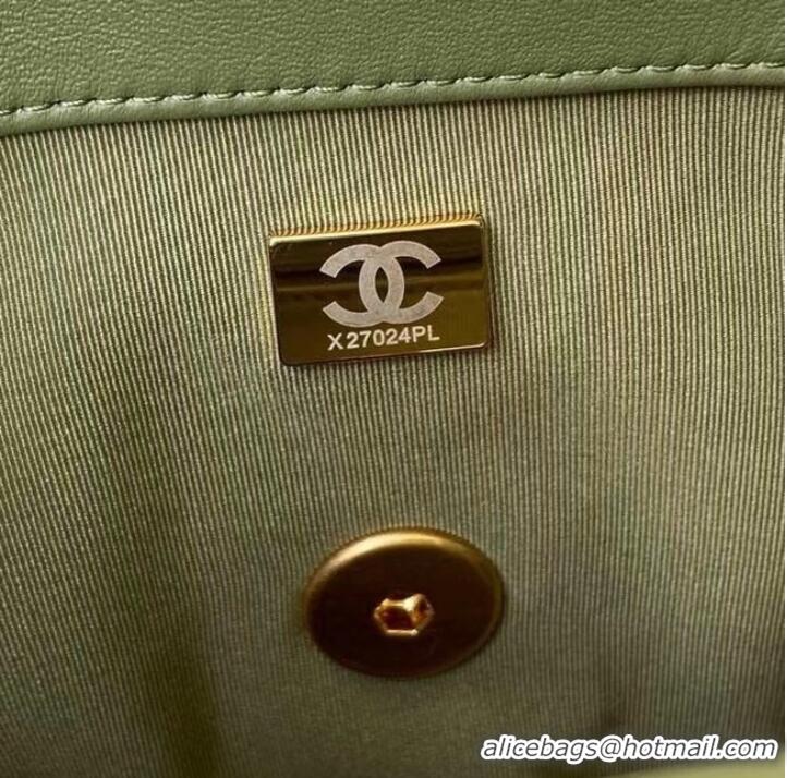 Traditional Discount CHANEL Lambskin 19 Flap Bag AS1160 AS1161 green