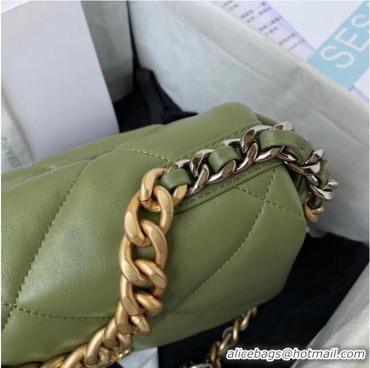 Traditional Discount CHANEL Lambskin 19 Flap Bag AS1160 AS1161 green