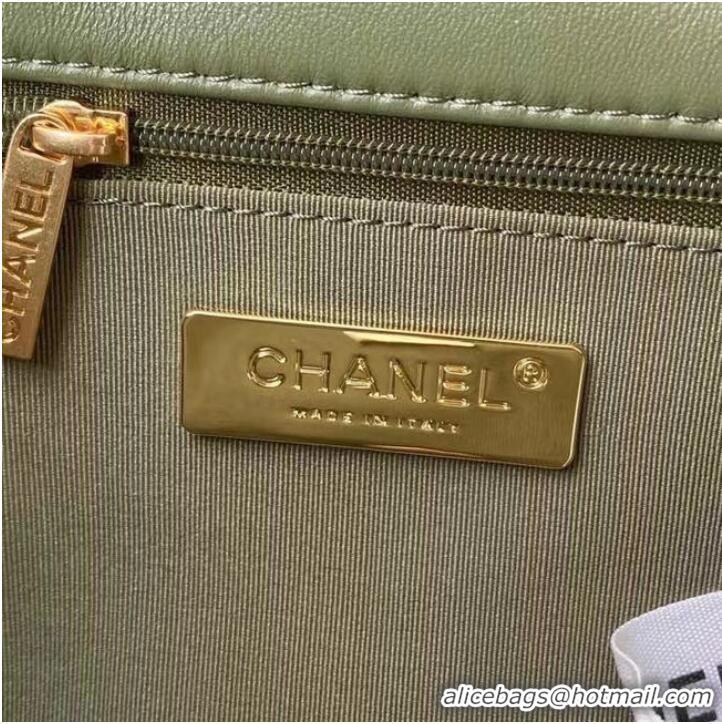 Traditional Discount CHANEL Lambskin 19 Flap Bag AS1160 AS1161 green