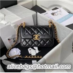 Good Quality Chanel small Flap Shoulder Bag Original leather AS2714 black