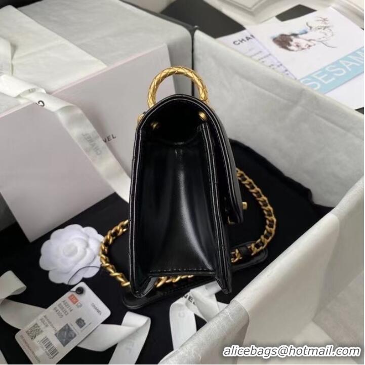 Good Quality Chanel small Flap Shoulder Bag Original leather AS2714 black