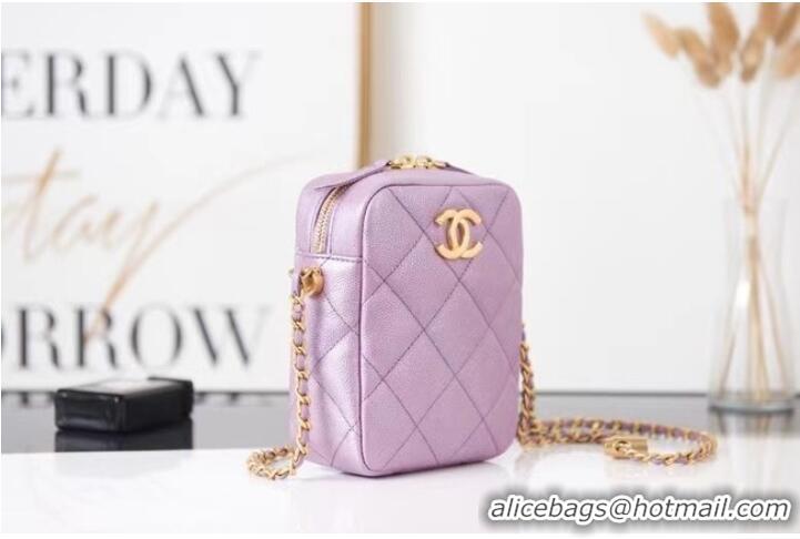 Promotional Chanel mini Shoulder Bag Grained Calfskin AS2857 Lavender