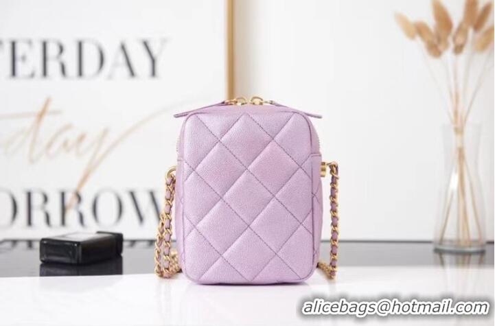 Promotional Chanel mini Shoulder Bag Grained Calfskin AS2857 Lavender