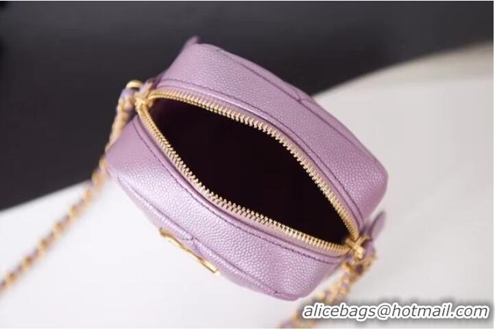 Promotional Chanel mini Shoulder Bag Grained Calfskin AS2857 Lavender