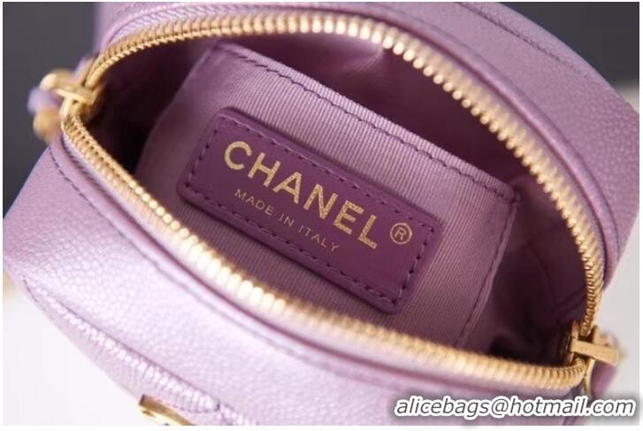 Promotional Chanel mini Shoulder Bag Grained Calfskin AS2857 Lavender