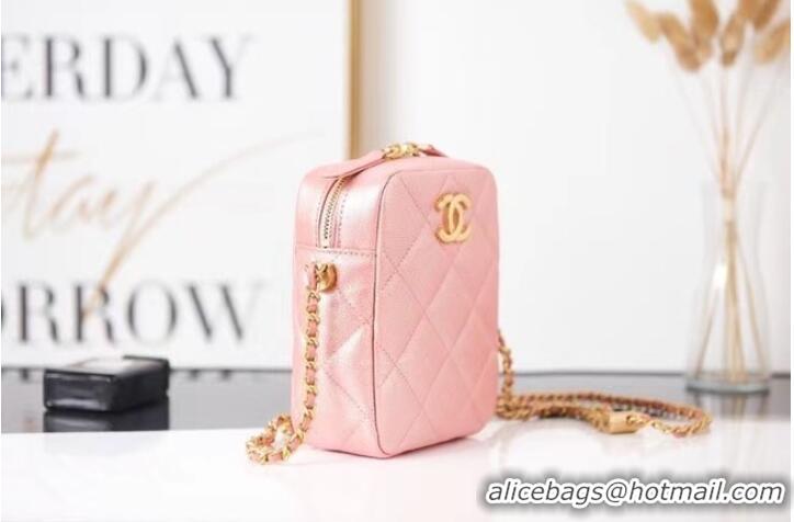 Spot Bulk Chanel mini Shoulder Bag Grained Calfskin AS2857 pink