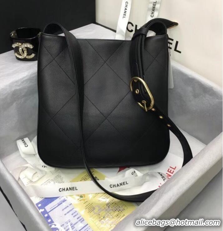 Fashion Discount Chanel leather Shoulder Bag AS2844 black