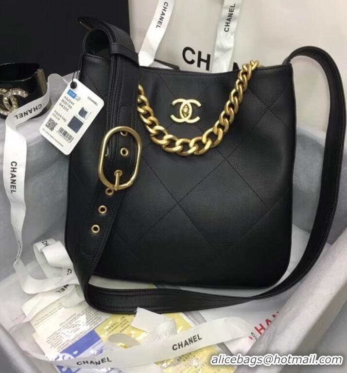 Fashion Discount Chanel leather Shoulder Bag AS2844 black