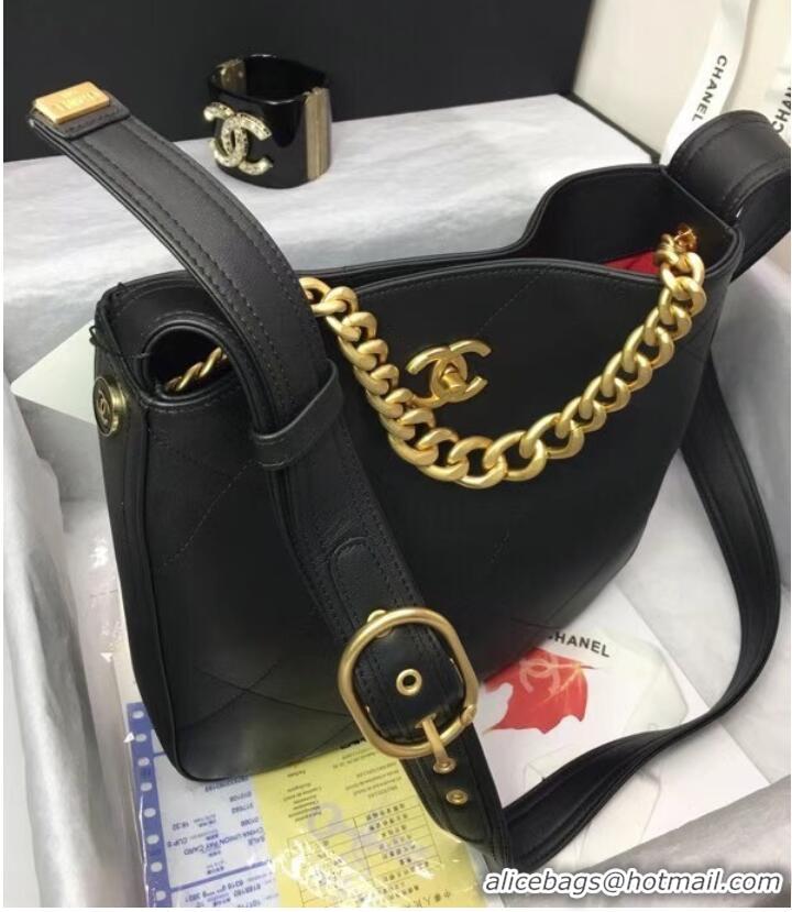 Fashion Discount Chanel leather Shoulder Bag AS2844 black