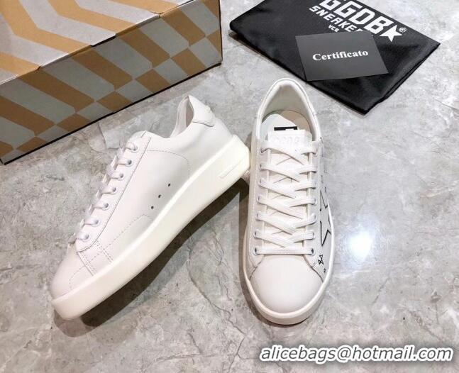 Stylish Golden Goose Graffiti White Calfskin Sneaker 051145