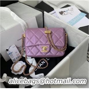 Buy Discount Chanel Flap Shoulder Bag Grained Calfskin AS2855 pearl rose