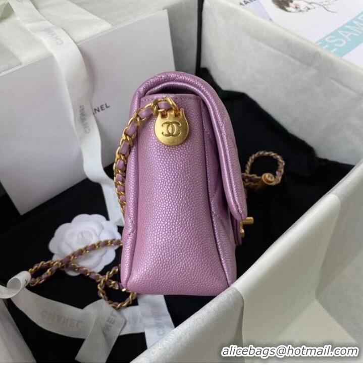 Buy Discount Chanel Flap Shoulder Bag Grained Calfskin AS2855 pearl rose