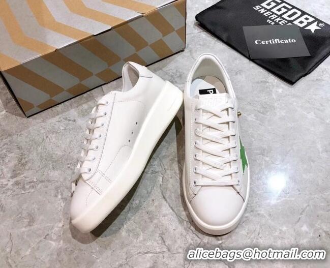 Top Quality Golden Goose Graffiti White Calfskin Sneaker Green 051146