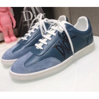 Best Quality Dior Homme B01 Calfskin Suede Sneakers 070844 Blue