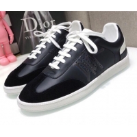 Charming Dior Homme B01 Calfskin Suede Sneakers 070846 Black