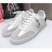 Duplicate Dior Homme B01 Calfskin Suede Sneakers 070850 White