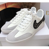 Good Quality Dior Homme B01 Calfskin Suede Sneakers 070856 White