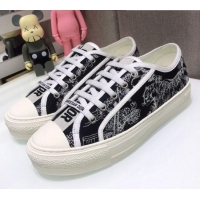 Top Grade Dior Walk'n'Dior Sneakers in Deep Blue Toile de Jouy Reverse Embroidered Cotton 070864