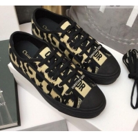 Unique Style Dior Walk'n'Dior Sneakers in Beige Multicolor Mizza Embroidered Cotton 070865