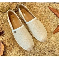 Low Price Dior Flat Espadrilles in Oblique Embroidered Canvas 081313 Grey 2021