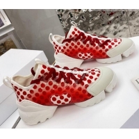 Super Quality Dior D-Connect Sneaker in Zodiac Printed Technical Fabric DS10 Red 2021