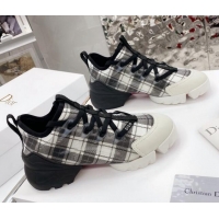 Super Quality Dior D-Connect Sneaker in Plaid Technical Fabric DS22 Black/White 2021