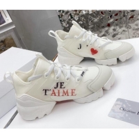 Grade Dior D-Connect Sneaker in Love TAIME Technical Fabric DS24 White 2021