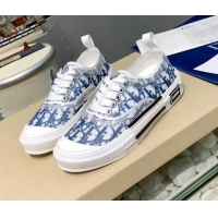 Discount Dior B23 Low-top Sneakers in Blue Oblique Canvas H06001