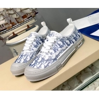 Best Price Dior B23 Low-top Sneakers in Blue Oblique Canvas H06007