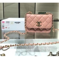 Most Popular Chanel mini Flap Shoulder Bag Original leather AP2301 pink