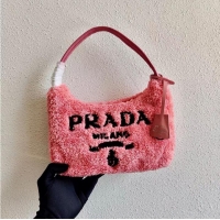 Buy Fashionable Prada Re-Edition 2000 terry mini-bag 1NE515 pink