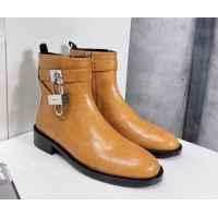 Top Quality Givenchy Padlock Calfskin Short Boots 091801 Brown 2021