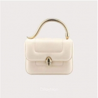 Grade Quality Bvlgari Serpenti Forever leather small crossbody bag B209107 white