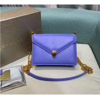 Most Popular Bvlgari Serpenti Forever leather small crossbody bag B210543 blue