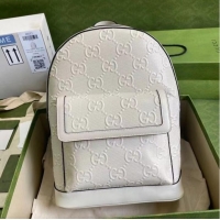 Famous Brand Gucci GG embossed backpack 658579 white