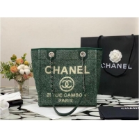 Promotional Chanel small Shopping bag A66940 green